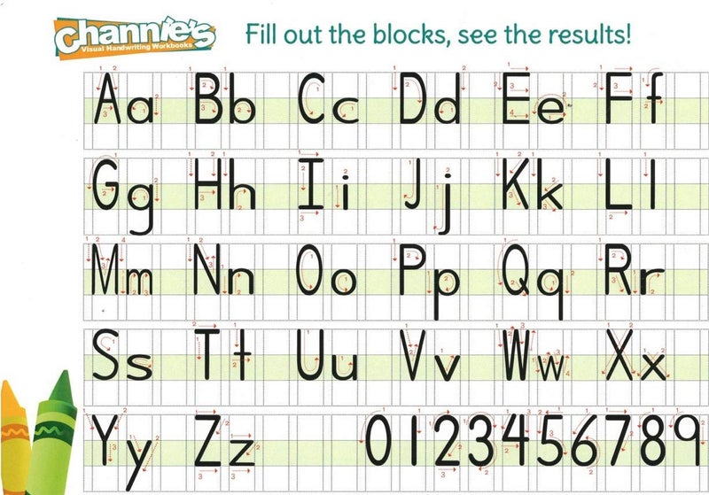 Channie's Channieâ€™s Easy Peasy Alphabet, Numbers & Sight Words Workbook, Fun & Color-Coded Preschool, Kindergarten & 1st Grade Alphabet Tracing Book For Daily Writing Practice, 2 Pack - Image 3